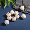 Natural Unfinished Wood Beads WOOD-Q008-20mm-LF-5