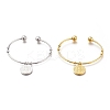 201 Stainless Steel Cuff Bangles BJEW-M284-04-1-1