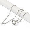 Brass with Rhinestone Pendant Necklaces NJEW-G089-03H-P-2