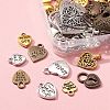 90G 3 Colors Ideas for Valentine Day Gifts Tibetan Style Alloy Pendants TIBEP-FS0001-08-4