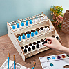 3-Layer Wooden Craft Paint & Brash Rack DIY-WH0401-04-3