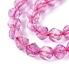 Crackle Transparent Glass Beads Strands GLAA-N068-02A-07-4