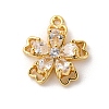Brass Micro Pave Cubic Zirconia Charms KK-D371-04B-G-1