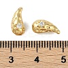 Brass Micro Pave Cubic Zirconia Charms KK-P283-27A-G-2