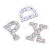 Alphabet Resin Rhinestone Patches DIY-TAC0005-45D-3