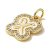 Brass Micro Pave Cubic Zirconia Pendants KK-K354-02G-X-2