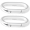 2Pcs 925 Sterling Silver Spring Gate Rings STER-BBC0008-68-7