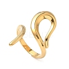 304 Stainless Steel Open Cuff Rings for Women RJEW-Z103-01G-01-2