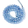 Anti-Tarnish Electroplate Glass Beads Strands GLAA-N064-6mm-10-2