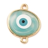 Transparent Evil Eye Resin Connector Charms RESI-WH0021-47E-1