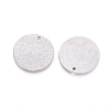 Tarnish Resistant 304 Stainless Steel Textured Pendants STAS-I098-01-20mm-P-2