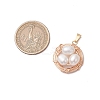 Natural Cultured Freshwater Pearl Copper Wire Wrapped Bird Egg Nest Pendants PALLOY-TA00228-02-2