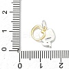 925 Sterling Silver Black Enamel Smiling Face Flower Charms STER-A051-02A-3