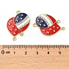 Independence Day Alloy Enamel American Flag Balloon Chandelier Component Links ENAM-G229-05G-3