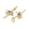 Brass Micro Pave Cubic Zirconia Pendants KK-C143-43C-G-3