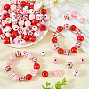200Pcs 5 Styles Natural Wooden Beads WOOD-PA0001-37-4