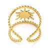 Golden 304 Stainless Steel Open Cuff Rings LS-RJEW-K261-06G-01-3