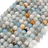 Natural Aquamarine Beads Strands X-G-F591-29B-10mm-01-2