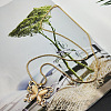 Alloy Crystal Rhinestone and Beige Glass Butterfly Pendant Necklaces for Women FS-WG827F3-01-1