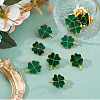 12Pcs Saint Patrick's Day Alloy Enamel Shamrock Brooch JEWB-FH0001-64B-4
