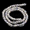 Electroplate Transparent Glass Beads Strands GLAA-C029-03A-4