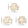 3 Sets 3 Styles Saint Patrick's Day Theme Wood Big Pendant Decorations HJEW-CJ0001-05-2