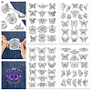 4 Sheets 11.6x8.2 Inch Stick and Stitch Embroidery Patterns DIY-WH0455-022-1