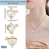 6Pcs Brass Micro Pave Cubic Zirconia Pendants KK-BBC0020-46-2