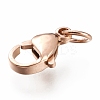 Ion Plating(IP) 304 Stainless Steel Lobster Claw Clasps LS-STAS-G240-01D-RG-4