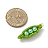 Glass Seed Beaded Pea Pendants PALLOY-MZ00922-01-2