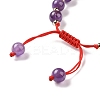 Natural Amethyst Braided Bead Bracelets for Women Men BJEW-JB08930-04-6