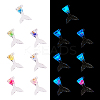 28Pcs 7 Colors Luminous Transparent Resin Pendants RESI-TA0002-08-3