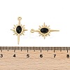 Natural Black Onyx(Dyed & Heated) Sun Pendants STAS-I325-140B-G-3
