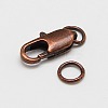 Brass Lobster Claw Clasps KK-KK801-R-2