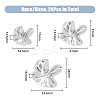 24Pcs 3 Style Irregular Flower Shape 1-Hole Zinc Alloy Shank Buttons BUTT-HY0001-01P-2