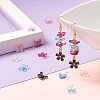 50Pcs 5 Colors Transparent Spray Painted Glass Charms GLAA-FP0001-12-3