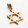 Star of David 304 Stainless Steel Pendants STAS-P085-10-2