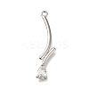 Brass Micro Pave Cubic Zirconia Pendants KK-M301-17P-1