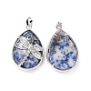 Natural Blue Spot Jasper Pendants G-G900-01P-10-2