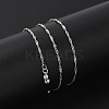 Brass Singapore Chains Necklaces for Women NJEW-D302-34P-2