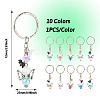 10Pcs 10 Colors Angel Acrylic Keychains KEYC-TA0001-26-2