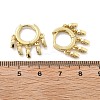 Brass Micro Pave Clear Cubic Zirconia Huggie Hoop Earrings EJEW-K083-45G-4