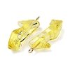 Transparent Resin Rhinestone Pendants RESI-Q021-01E-2