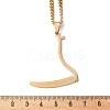 201 Stainless Steel Grim Reape Scythe Pendant Necklaces NJEW-H065-22G-3