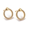 Ring & Star Brass Micro Pave Clear Cubic Zirconia Ear Studs KK-K258-31G-RS-1
