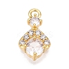 Brass Micro Pave Cubic Zirconia Pendants KK-T070-48G-1
