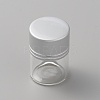 Column Glass Empty Pill Bottle with Aluminum Screw Top Lids CON-WH0092-44A-1