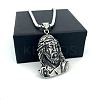 Religion 304 Stainless Steel Jesus Head Pendant Necklaces for Men Women ZK3713-1