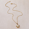 Vintage 304 Stainless Steel Ocean Starfish Pendant Necklaces with Imitation Pearl for Women EC5636-4