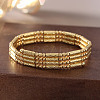 Adjustable 925 Sterling Silver Round Column Magnetic Beaded Necklaces for Women NJEW-A048-03G-1